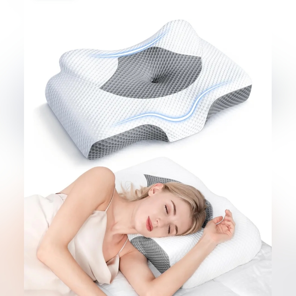 Osteo Cervical Foam Neck Pillow Back Stomach Sleepers New